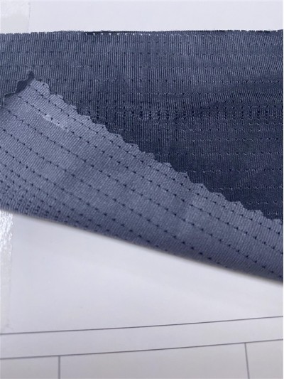 FJ-RC 0196-3 Thick Ink Heavy Color Width: 167CM Weight: 160GSM Moisture wicking  ingredients：91%Polyester  9%Spandex side view